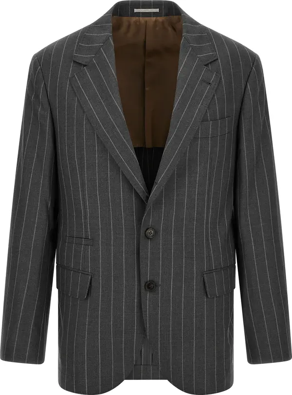 Gray Virgin Wool Blazer