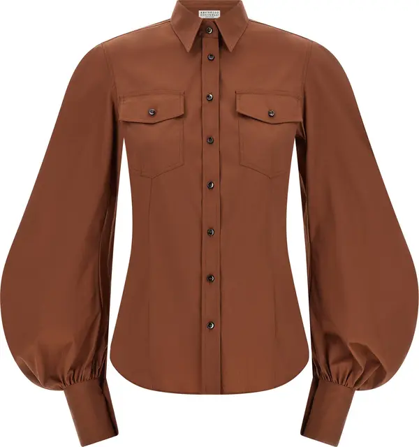 Brown Cotton Blouse