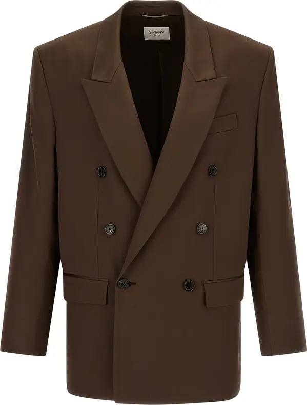 Brown Silk Blazer