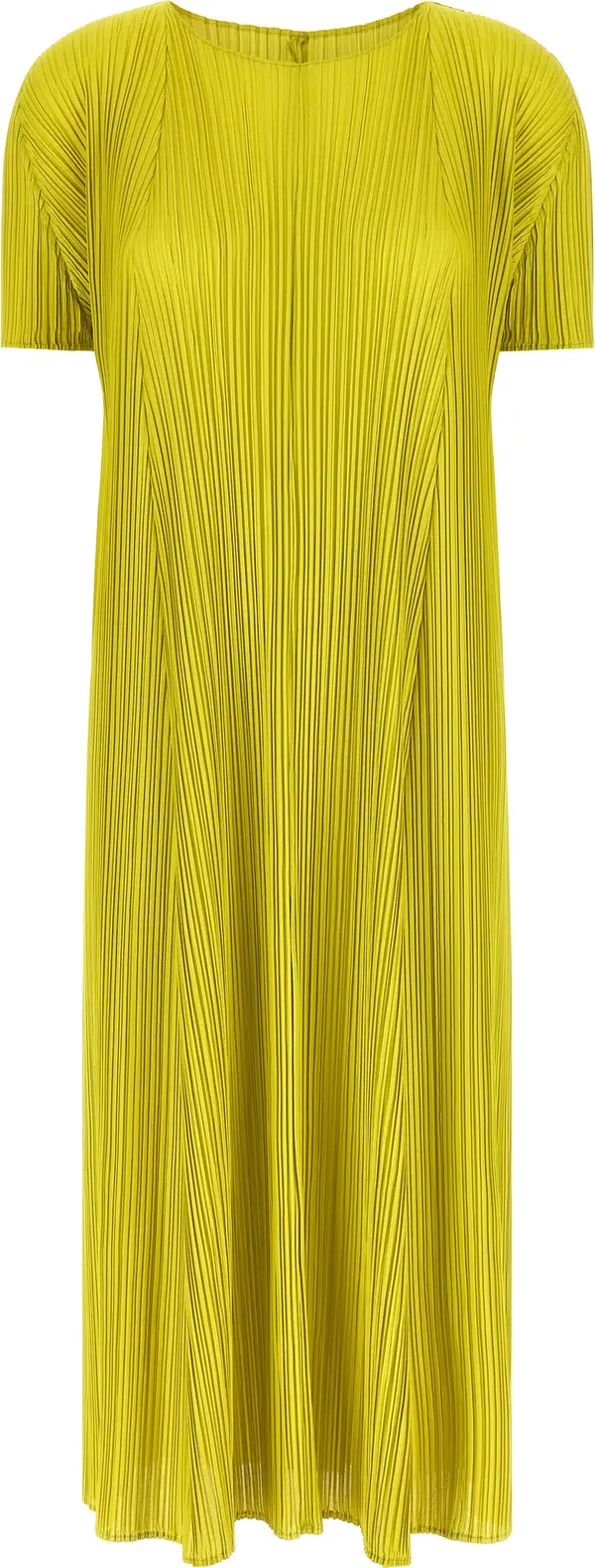 Bicolor Polyester Midi Dress