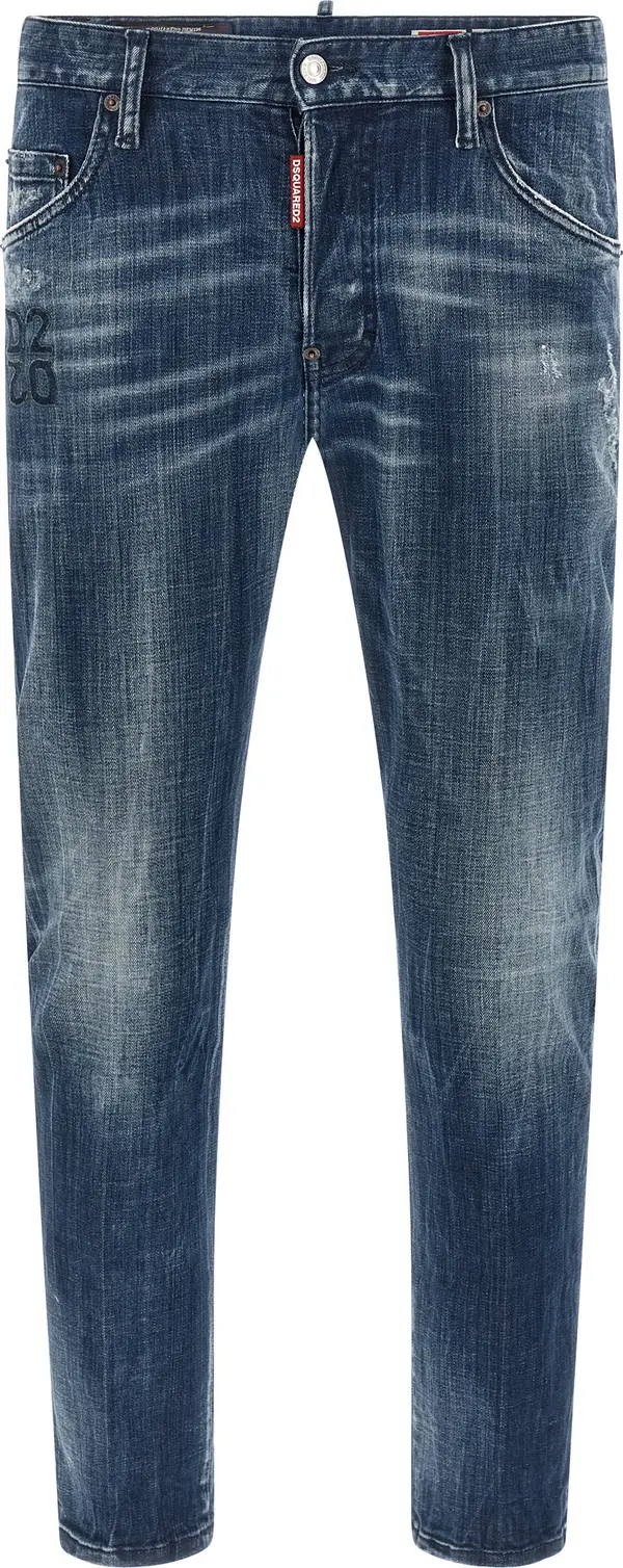 Blue Cotton Relaxed Fit Jeans