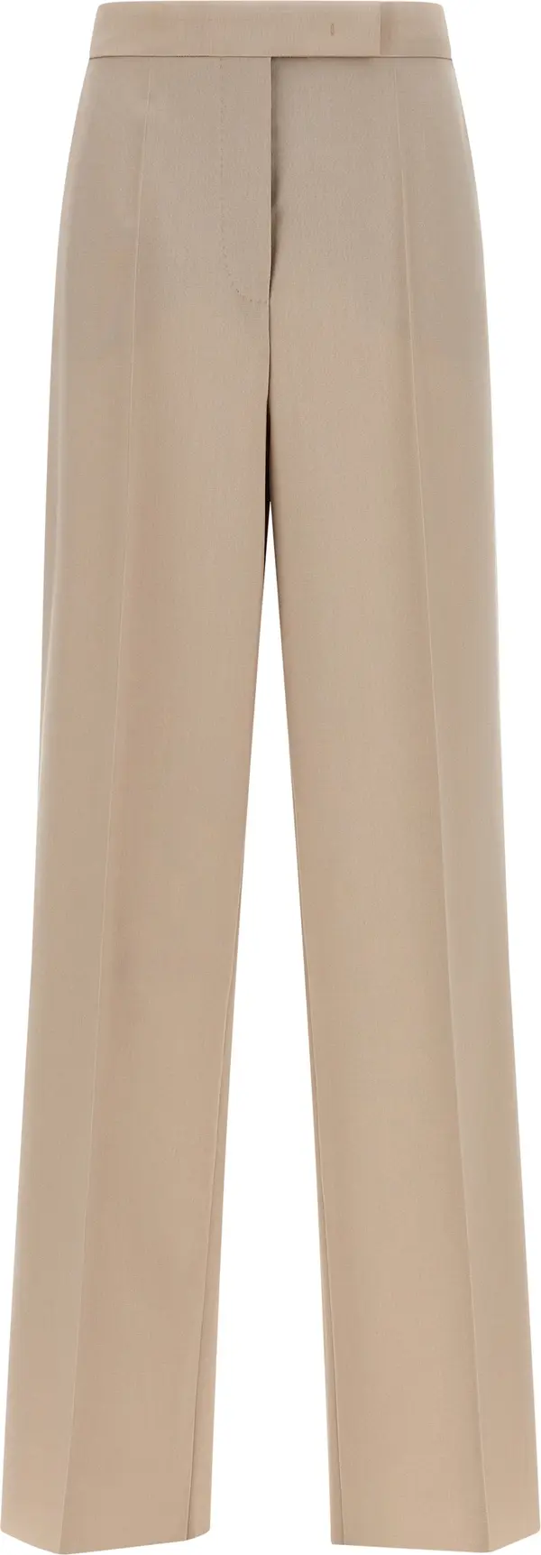 Beige Virgin Wool Dress Pants