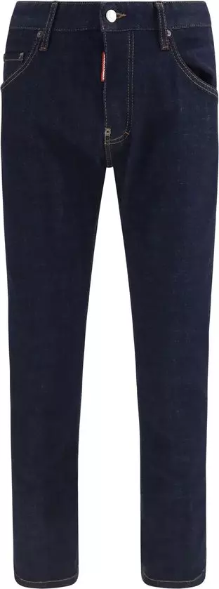 Blue Cotton Slim Fit Jeans