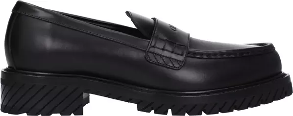 Black Leather Slip-On Loafers