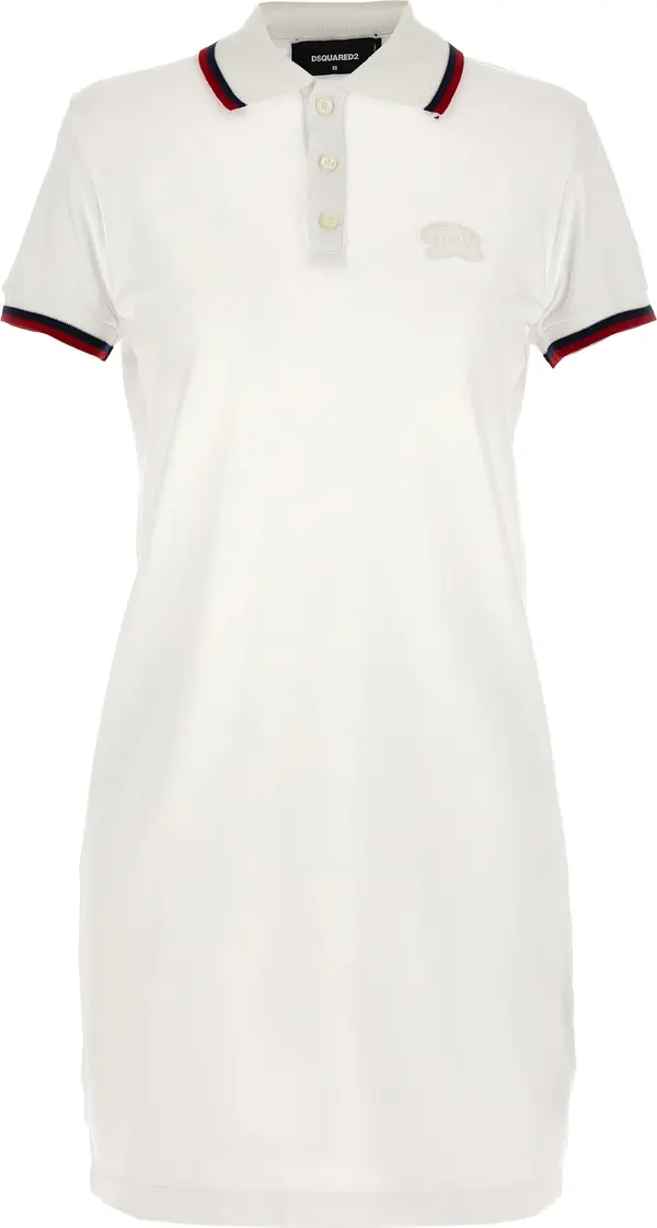 White Cotton Short Dress