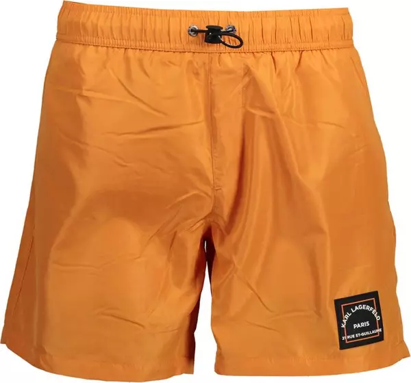 Arancione Polyester Men's Swimwear Boxer