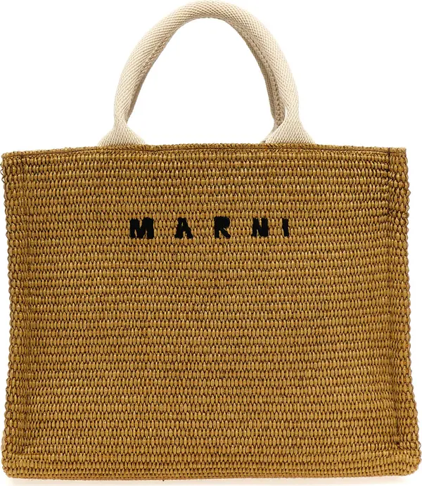 Beige Cotton Tote Bag