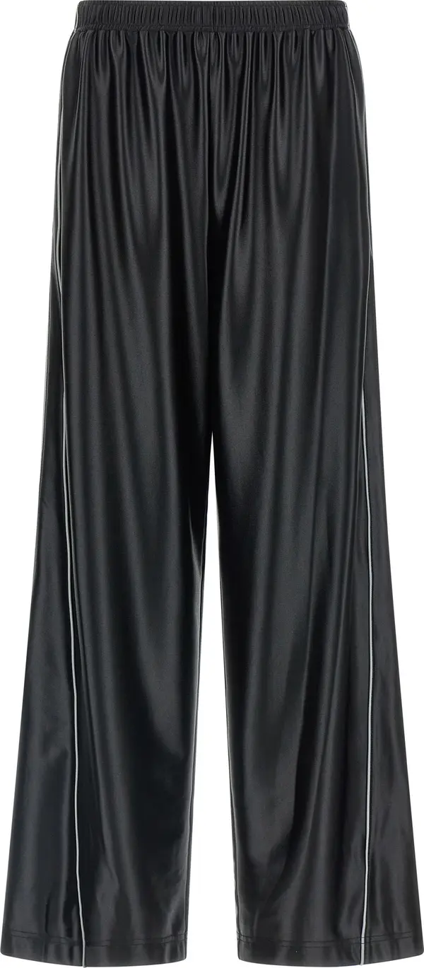 Black Polyester Joggers (Workout Pants)