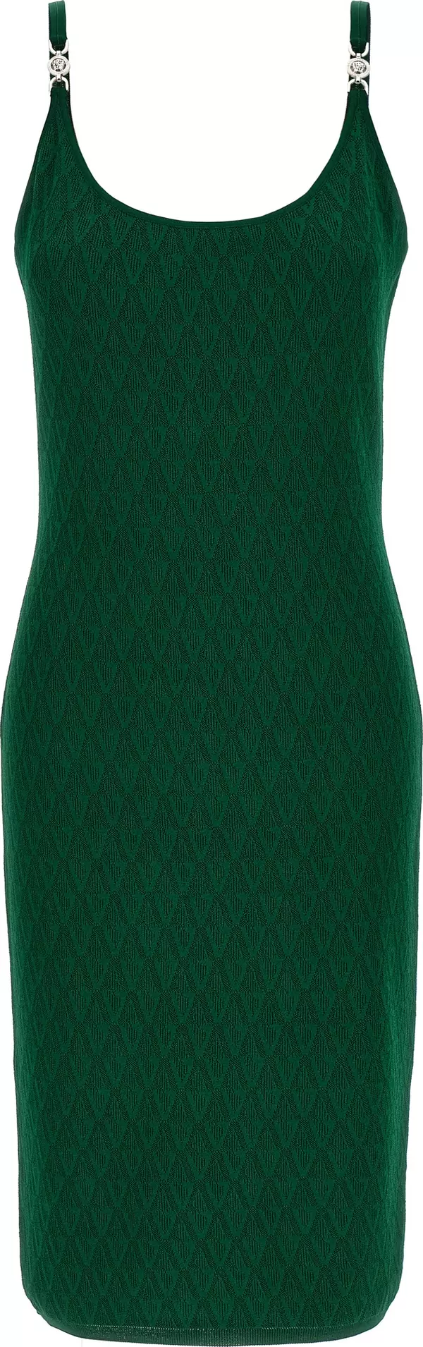 Bicolor Viscose Midi Dress