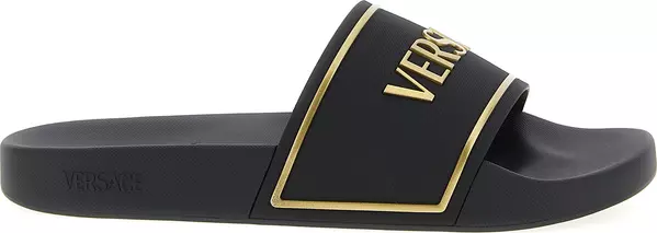Black Polyurethane Slides