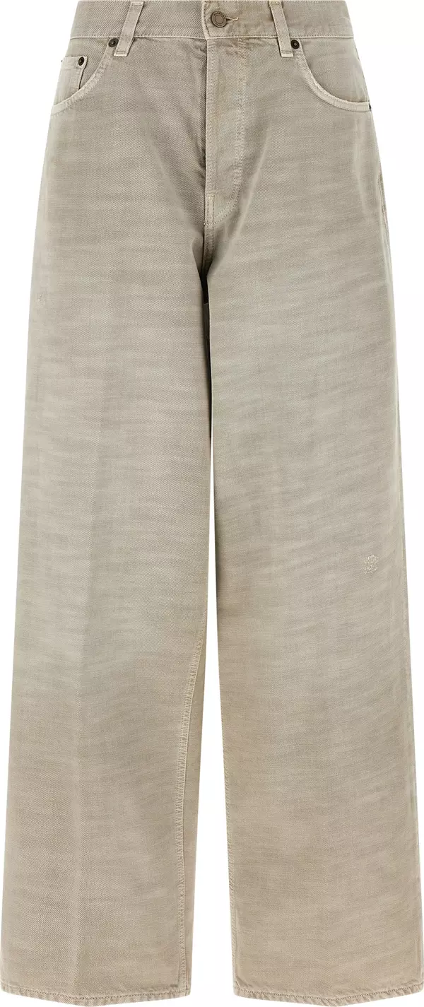 Gray Cotton Jeans Denim