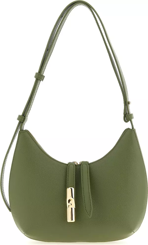 Bicolor Calfskin Shoulder Bag