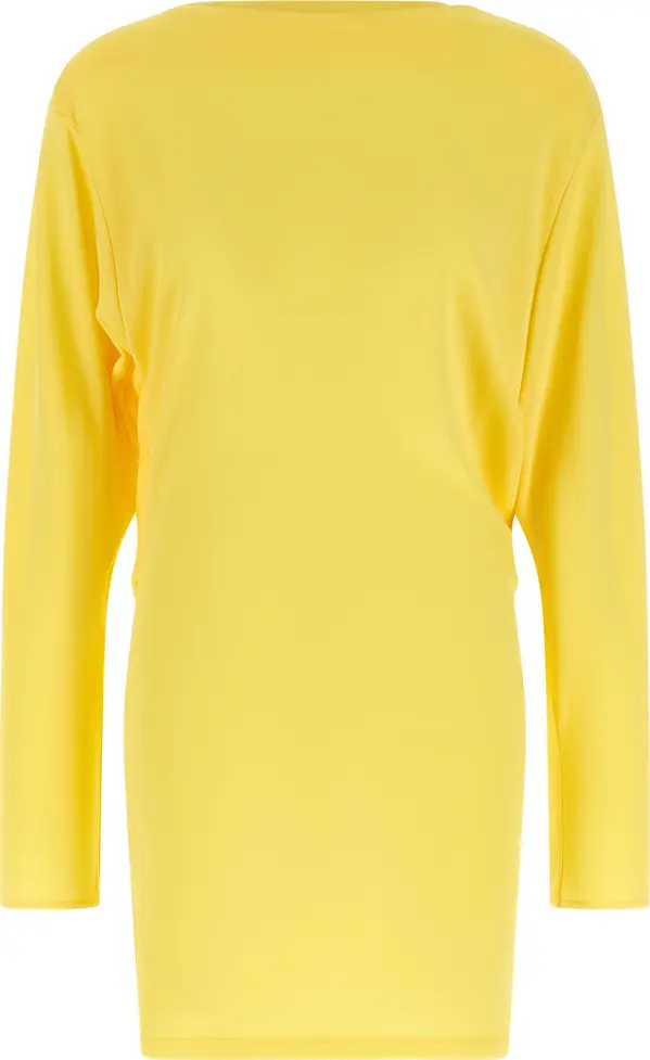 Bicolor Viscose Short Dress