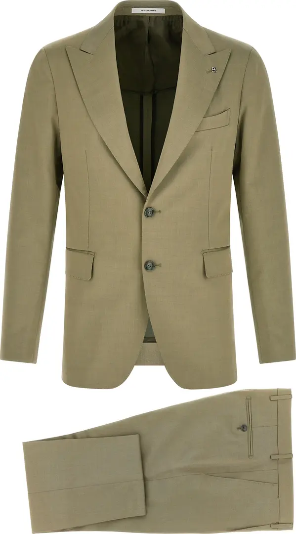 Bicolor Virgin Wool Two-Piece Suit
