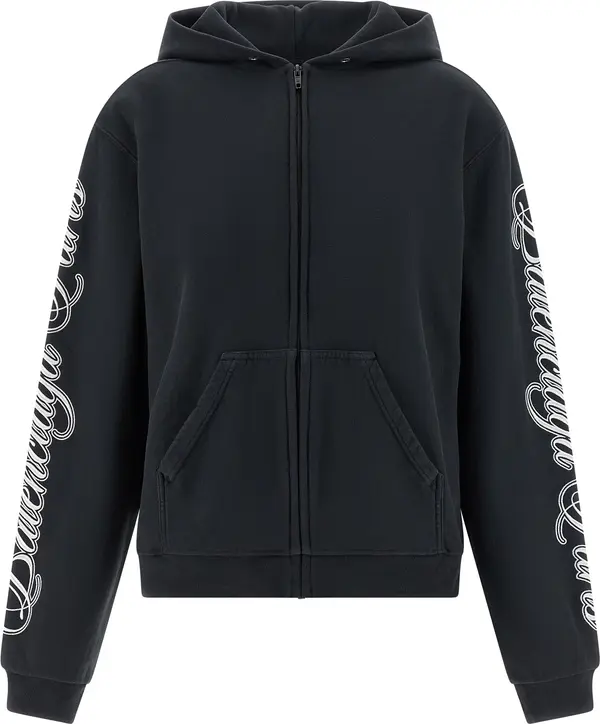 Black Cotton Sweatshirt