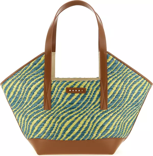 Bicolor Polyamide Tote Bag