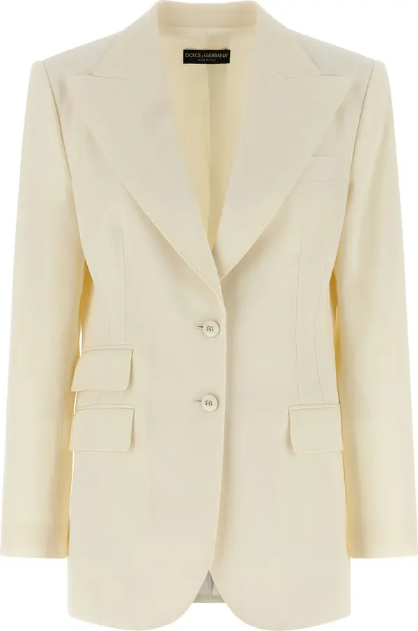 White Virgin Wool Blazer
