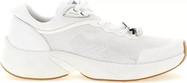 White Tencel Athletic Sneakers