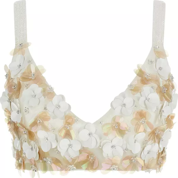 White Polyamide Tank Tops