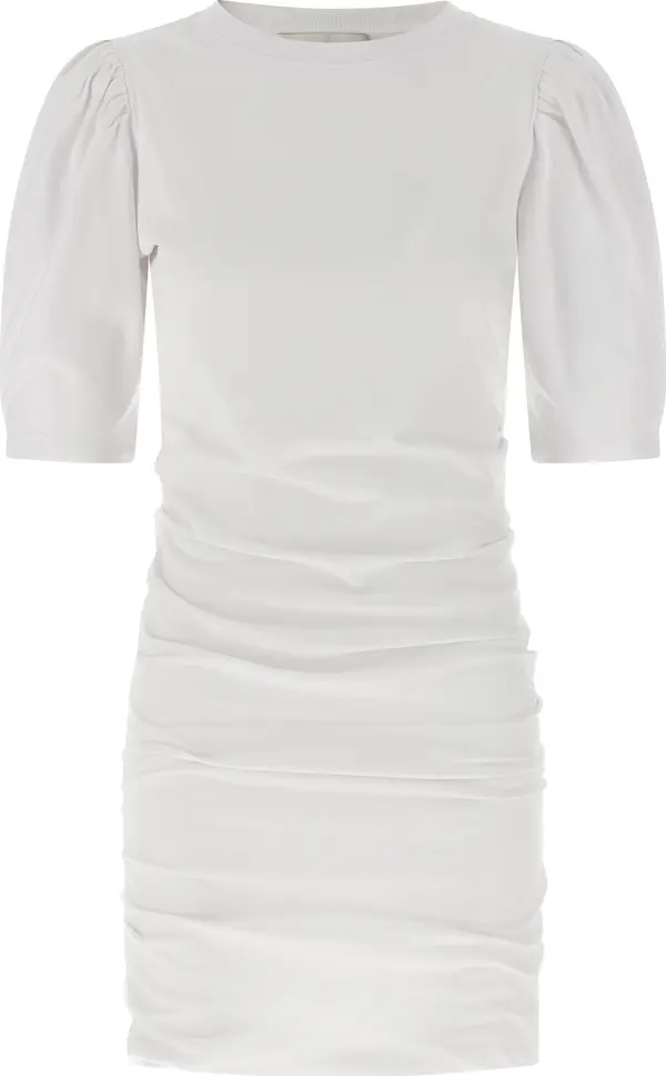 White Cotton Short Dress