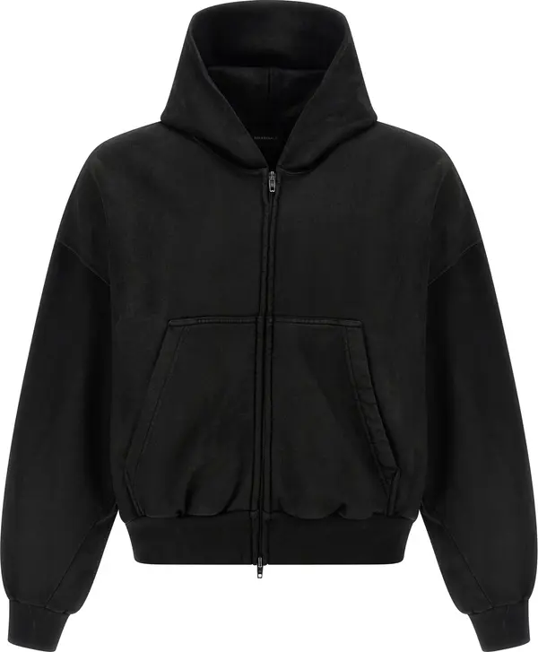 Black Cotton Sweatshirt