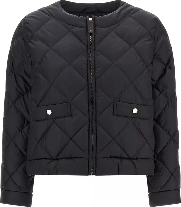 Black Polyamide Full-Length Jacket