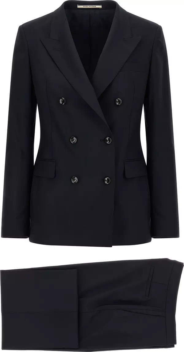 Blue Virgin Wool Two-Piece Suit