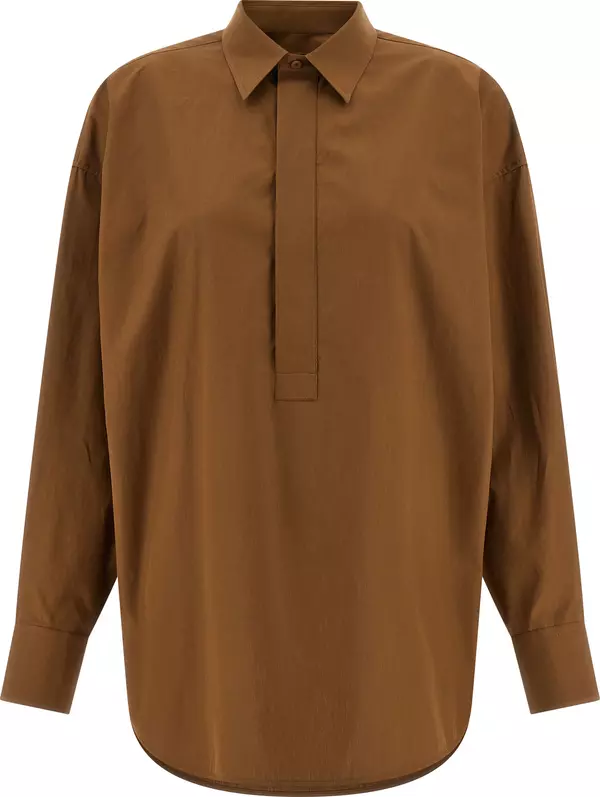 Brown Cotton Blouse
