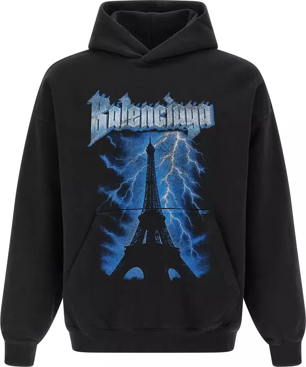 Black Cotton Sweatshirt