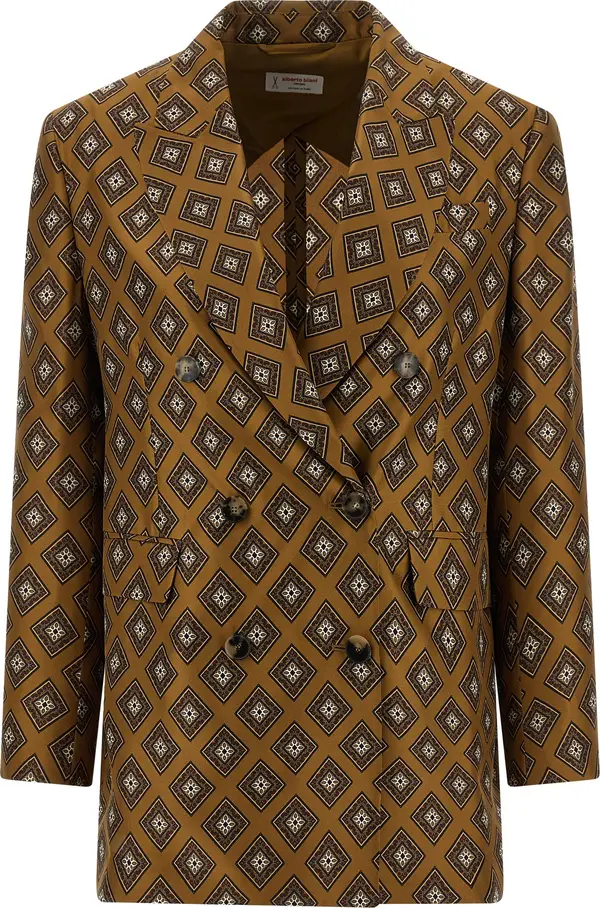Brown Silk Blazer