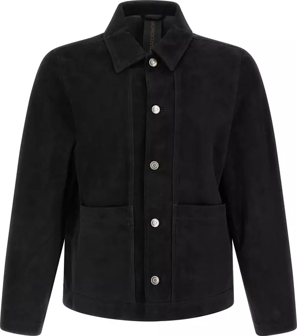 Black Suede Leather Leather Jacket