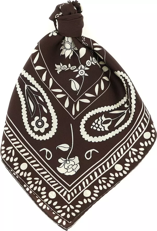 Brown Silk Foulard