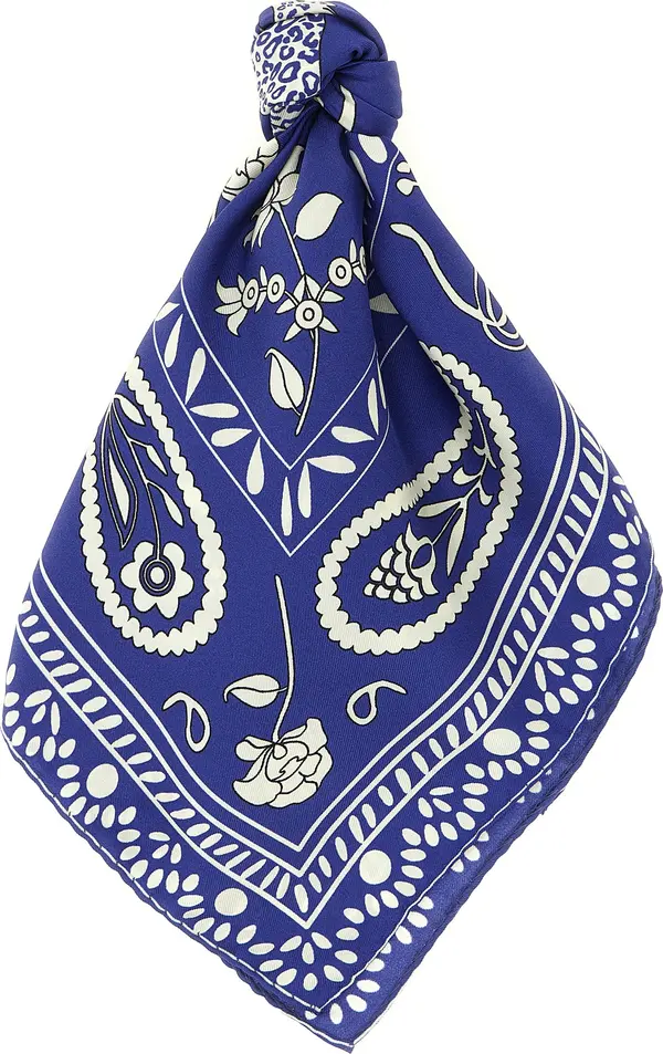 Blue Silk Foulard