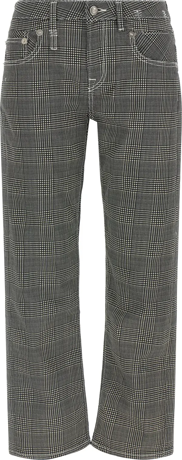 Bicolor Cotton Casual Pants