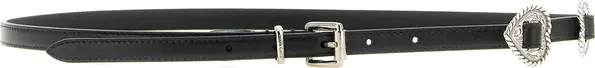 Black Calfskin Regular Belt