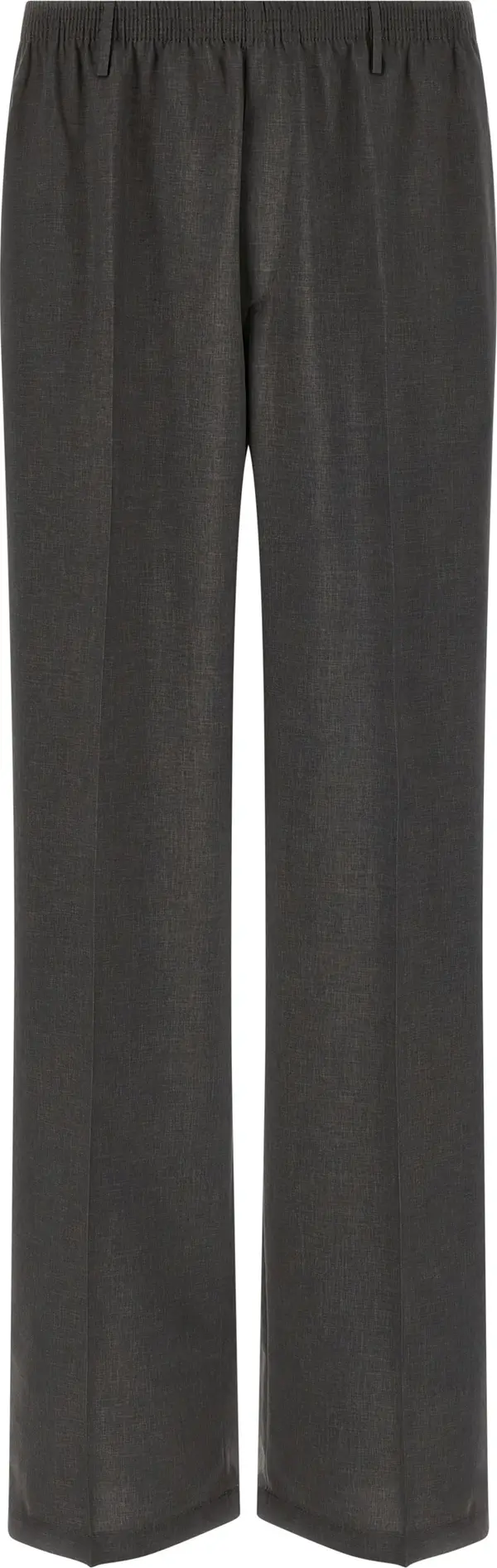 Gray Polyester Casual Pants