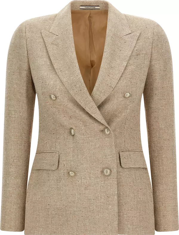 Beige Cotton Blazer