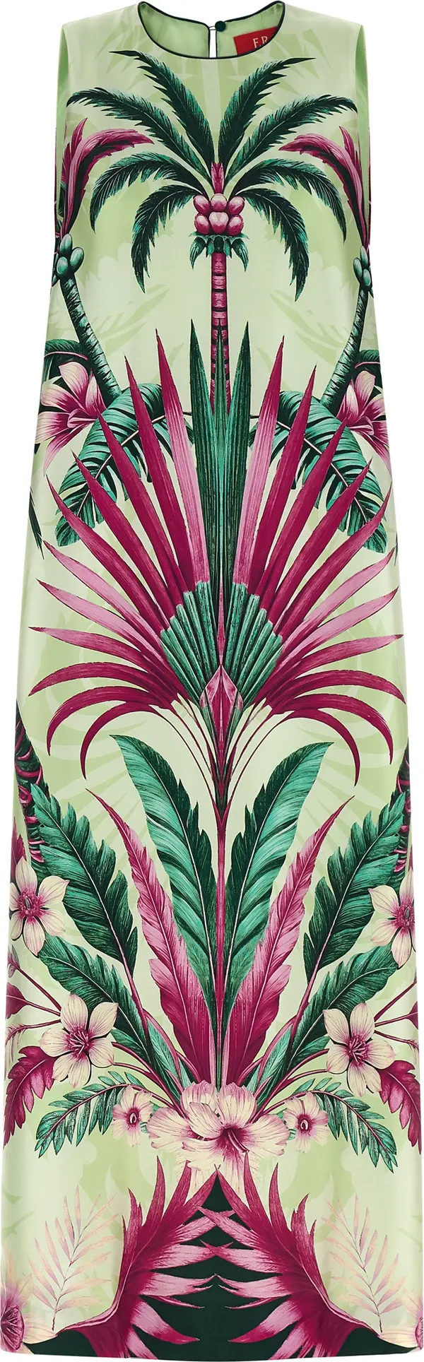 Multicolor Silk Long Dress