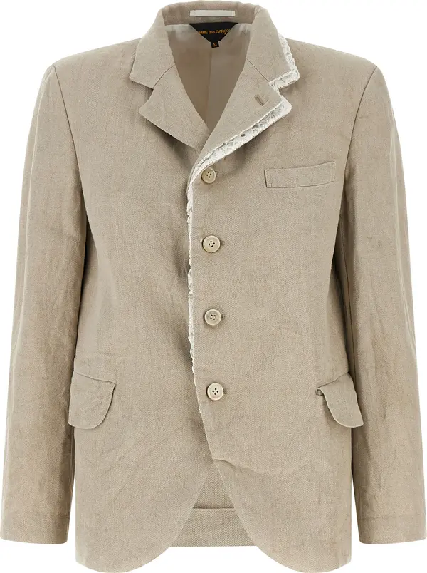 Beige Linen Blazer