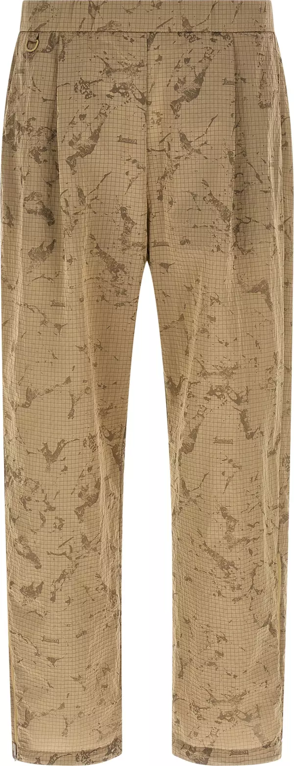 Beige Polyamide Casual Pants