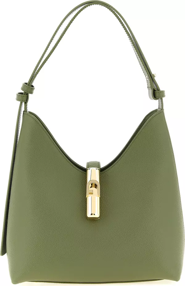 Bicolor Calfskin Shoulder Bag