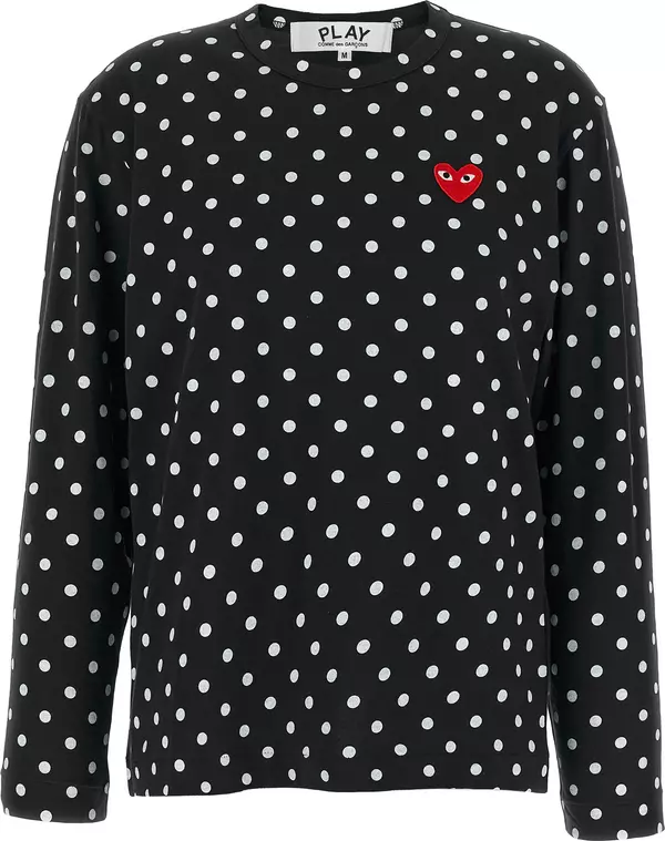 Black Cotton Long Sleeve T-Shirt