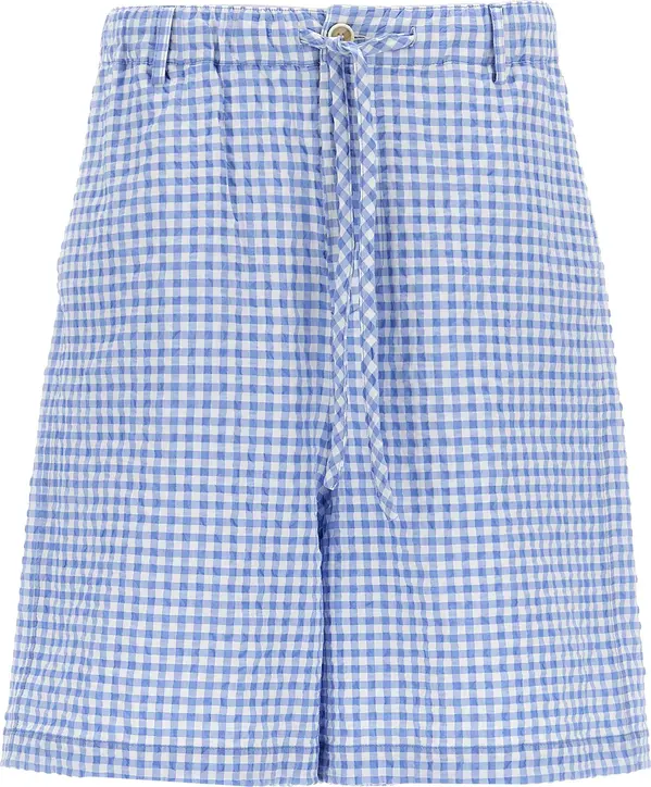 Blue Polyamide Bermuda Shorts