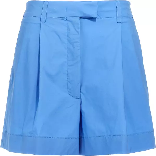 Blue Cotton Bermuda Shorts