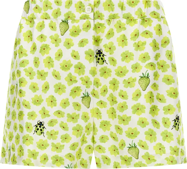 Multicolor Silk Bermuda Shorts