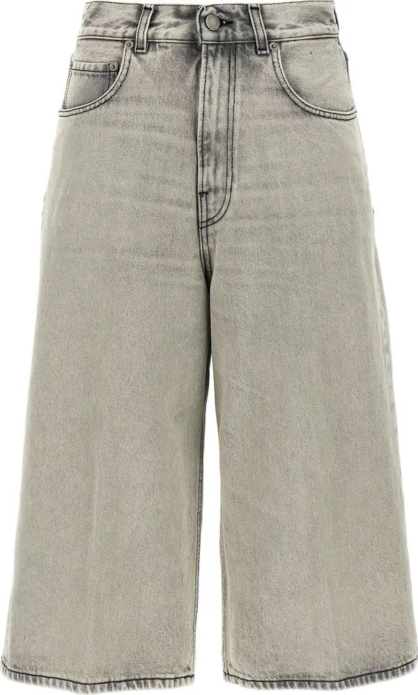 White Cotton Bermuda Shorts