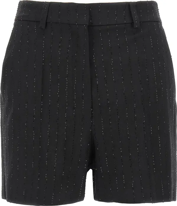 Black Virgin Wool Bermuda Shorts