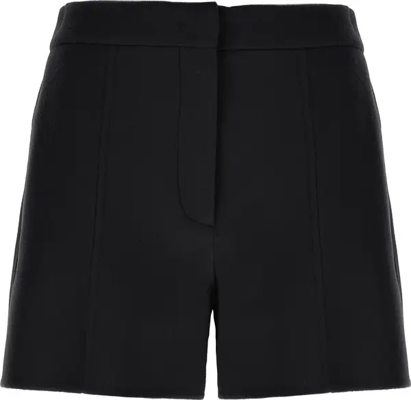 Black Virgin Wool Bermuda Shorts