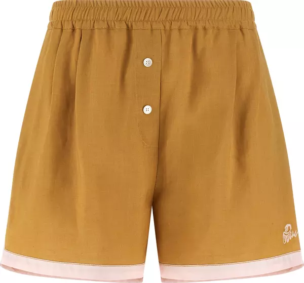 Bicolor Calfskin Bermuda Shorts