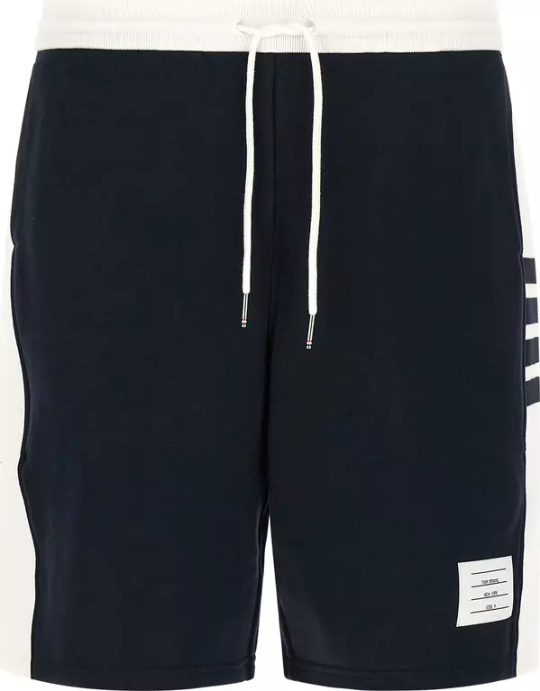 Blue Cotton Bermuda Shorts